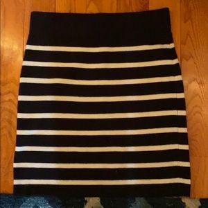 Striped knit loft skirt